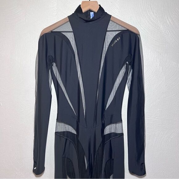 Mugler Iconic Illusion Catsuit in Black - Picture 6 of 14